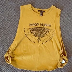 Forever 21 moon magic crop tank